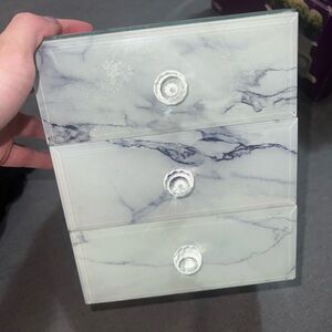 Marble Jewelry Organizer with Drawers